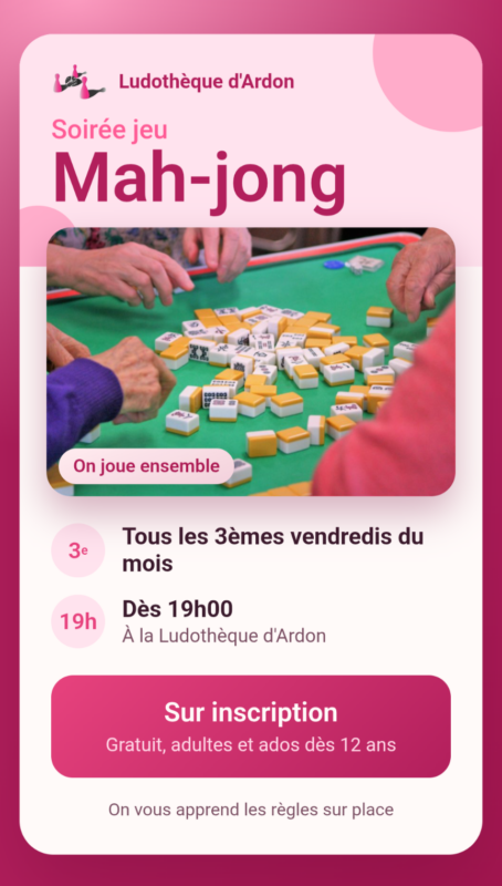 Soirée Mah-Jong - Ludothèque